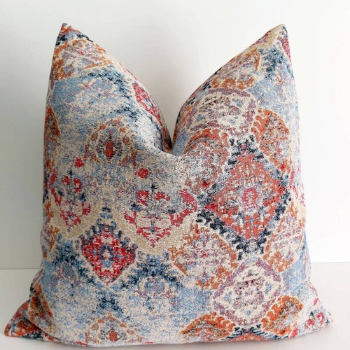 Colourful Boho Lumbar Pillow Cover Modern Kilim Boho Lumbar Etsy