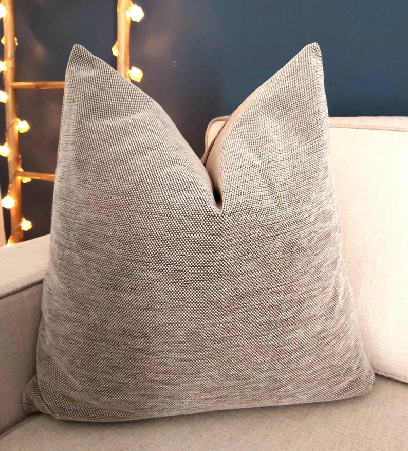 Taupe Pillow Cover Greige Pillow Cover Modern Boho Pillow Etsy