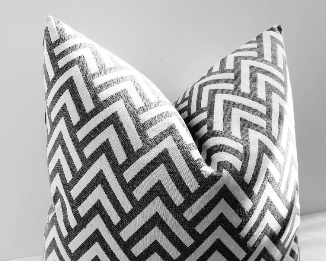 Gray Pillow Cover Modern Boho Pillow Modern Farmhouse Pillow Dark Gray