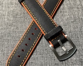 on オン シングレット 2nd Generation / Sailcloth Sports Watch Strap / Black Orange