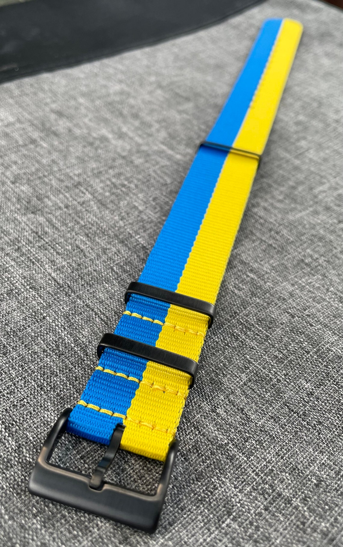 Exclusive Ukraine Nylon Watch Strap / Patriotic Blue Yellow / Etsy