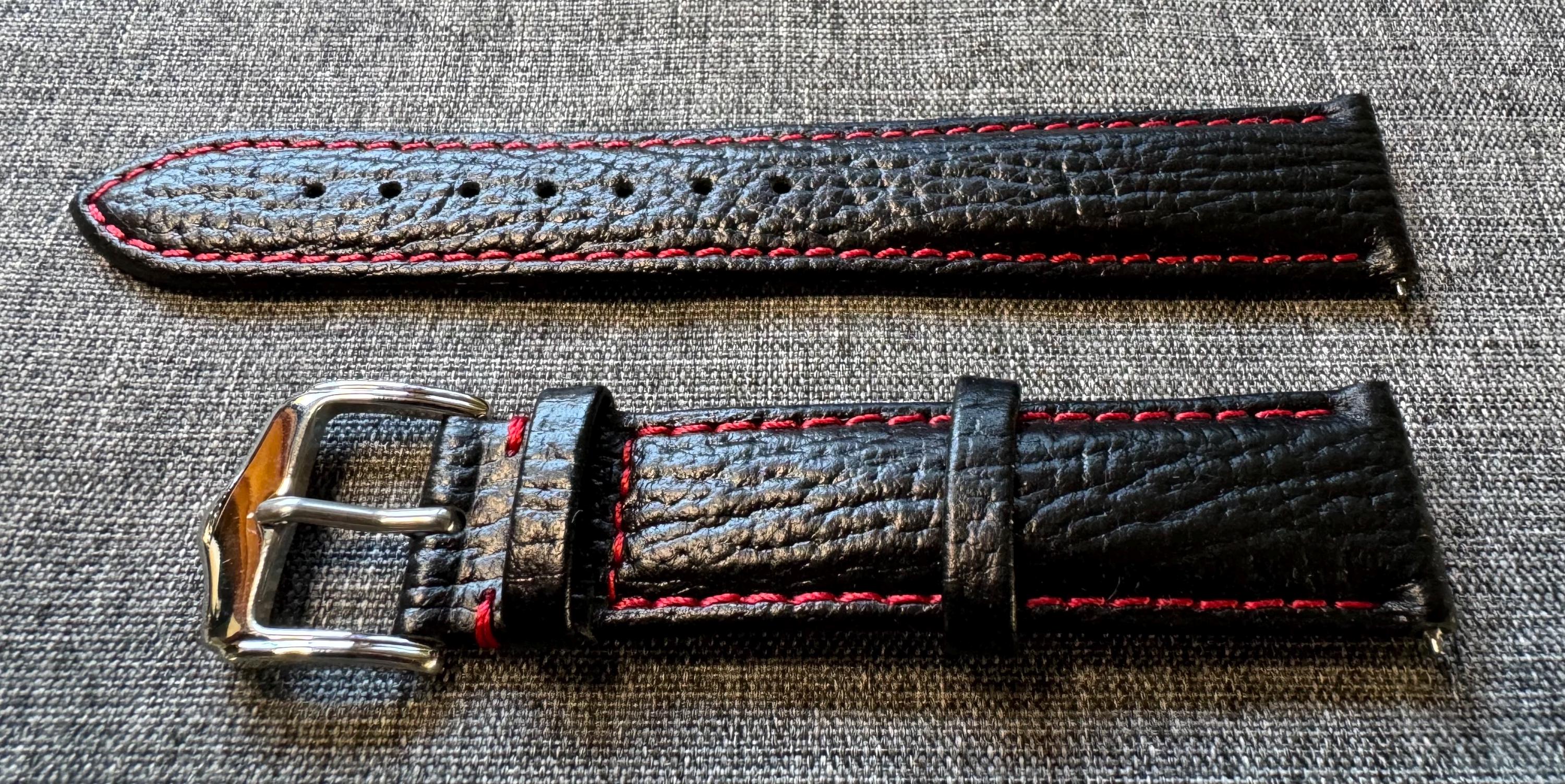 Bracelet cuir véritable Lézard de montre 20 mm