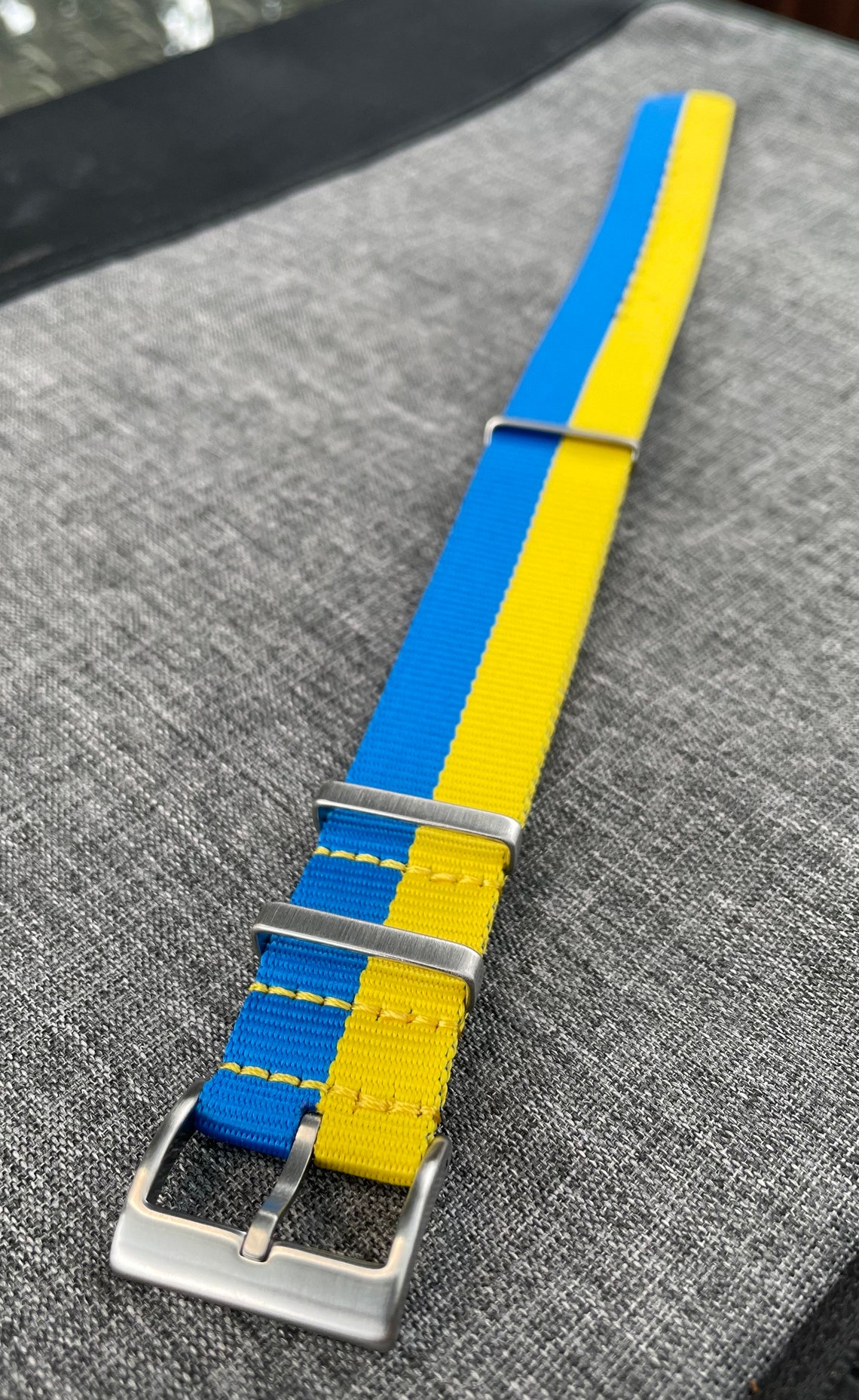 Exclusive Ukraine Nylon Watch Strap / Patriotic Blue Yellow / Etsy