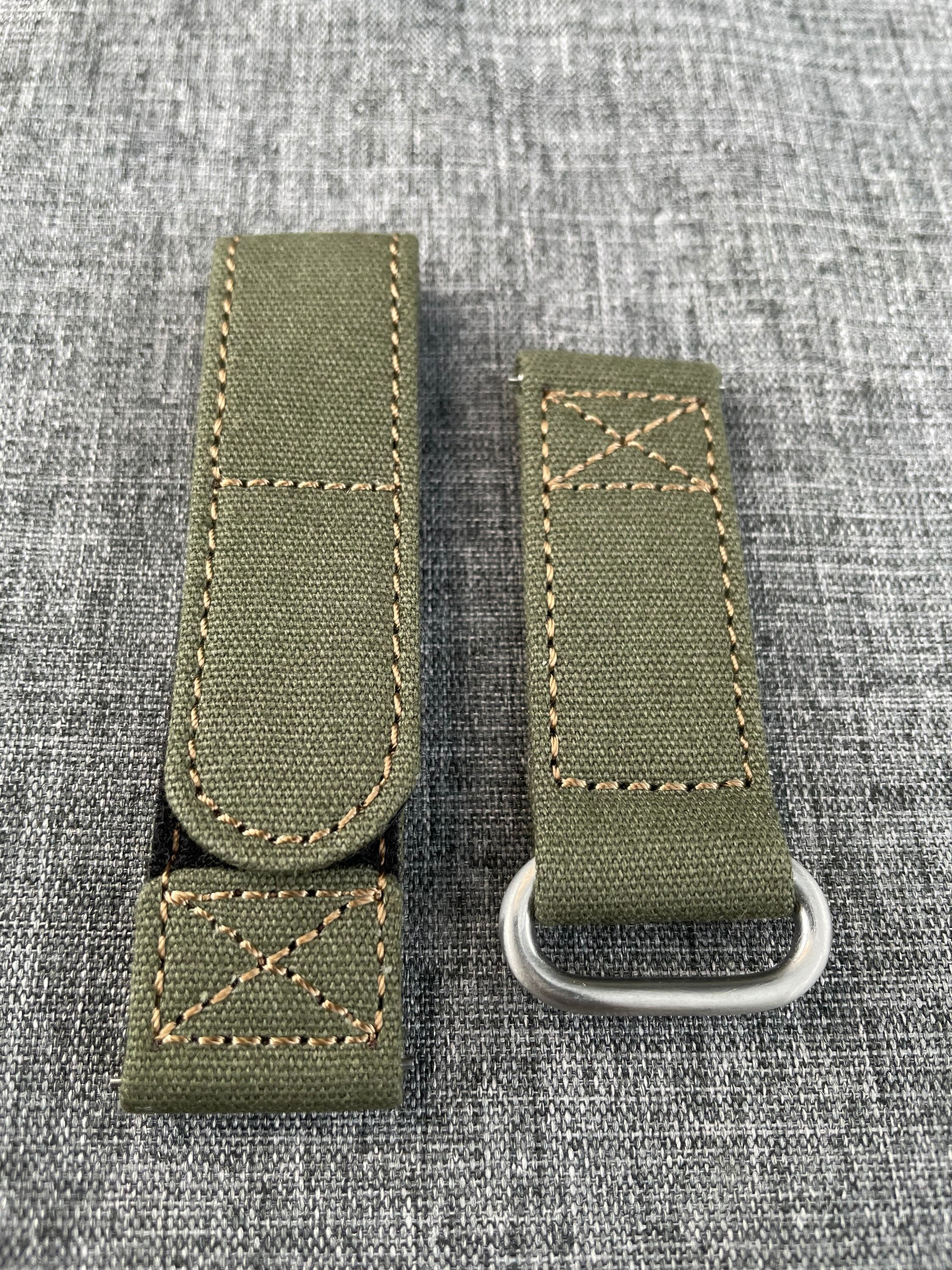 Bracelet de montre balistique nylon crochet et boucle OD vert