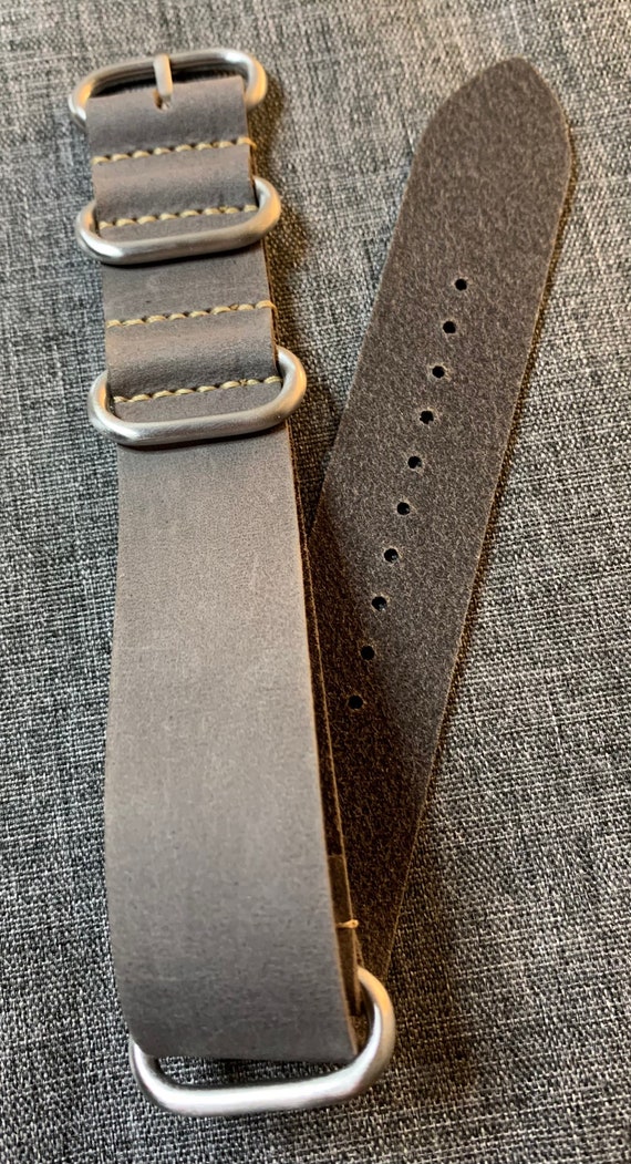 Cinturino Pelle Premium Stile Militare 22mm – Fatto A Mano In Spagna Per Orologi Casio, Seiko E Panerai