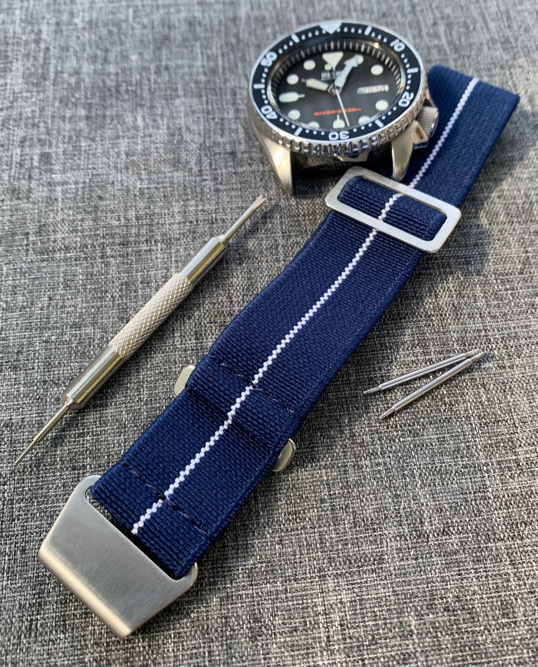 Blue Bond Nylon Watch Strap