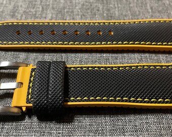 2nd Generation / Sailcloth Rubber Sports Watch Strap / Black