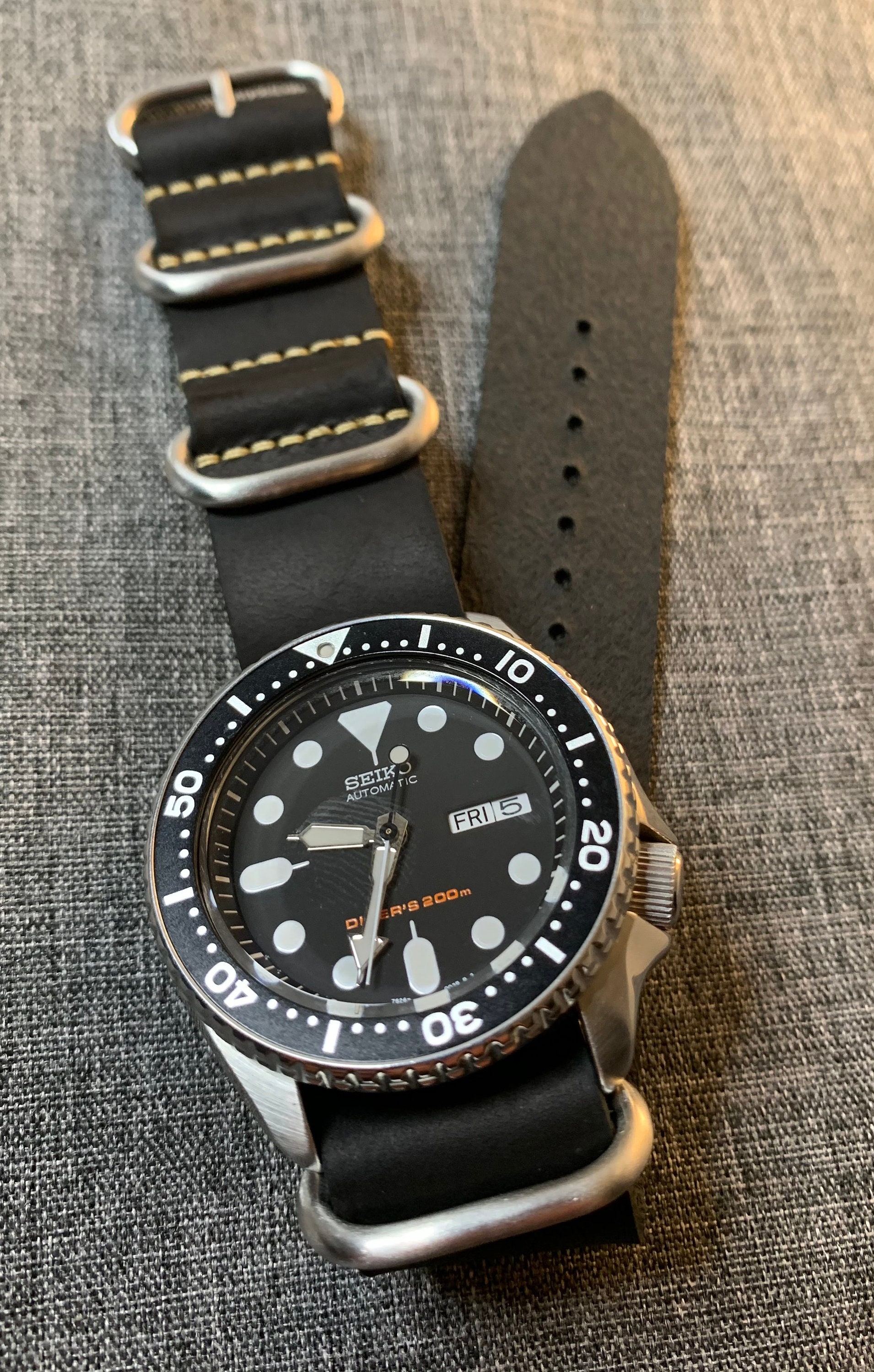 Cinturino orologio stile militare pass singolo cinturino pelle premium