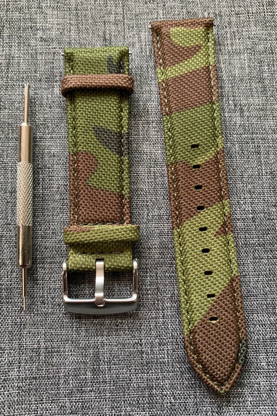 Bracelet De Montre En Toile Camouflage 20mm - Style Militaire - Neuf - Livraison Rapide