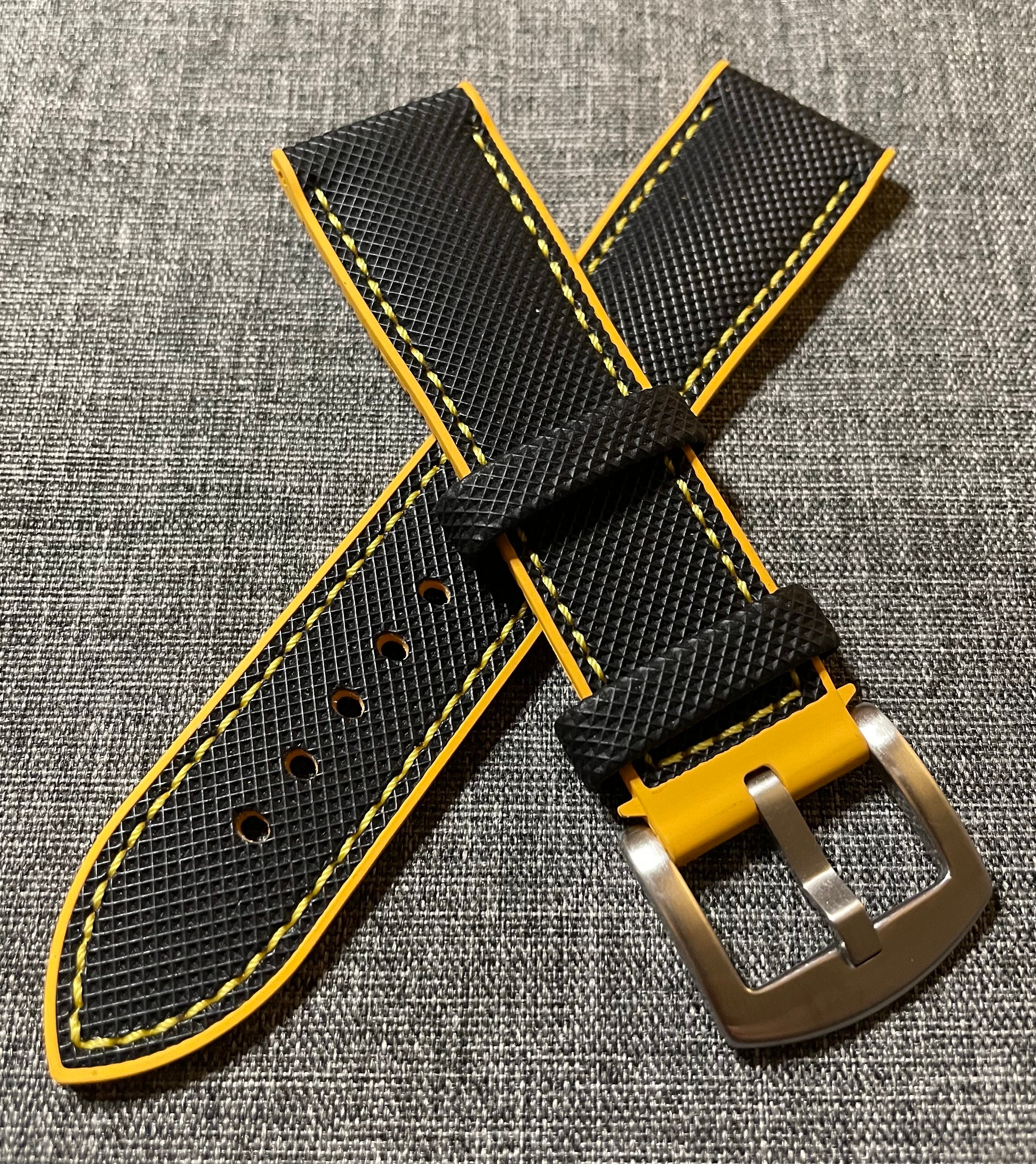 2nd Generation / Sailcloth Rubber Sports Watch Strap / Black