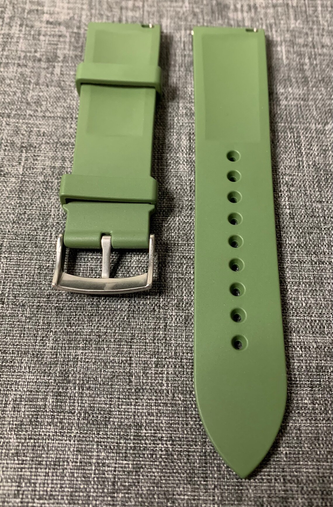 Premium FKM Rubber Tropic Divers Watch Strap / Military Green - Etsy Israel