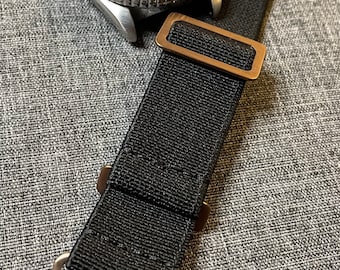 Buckle 23mm Nato Strap Bronze Leather Watch Strap With Bronze
