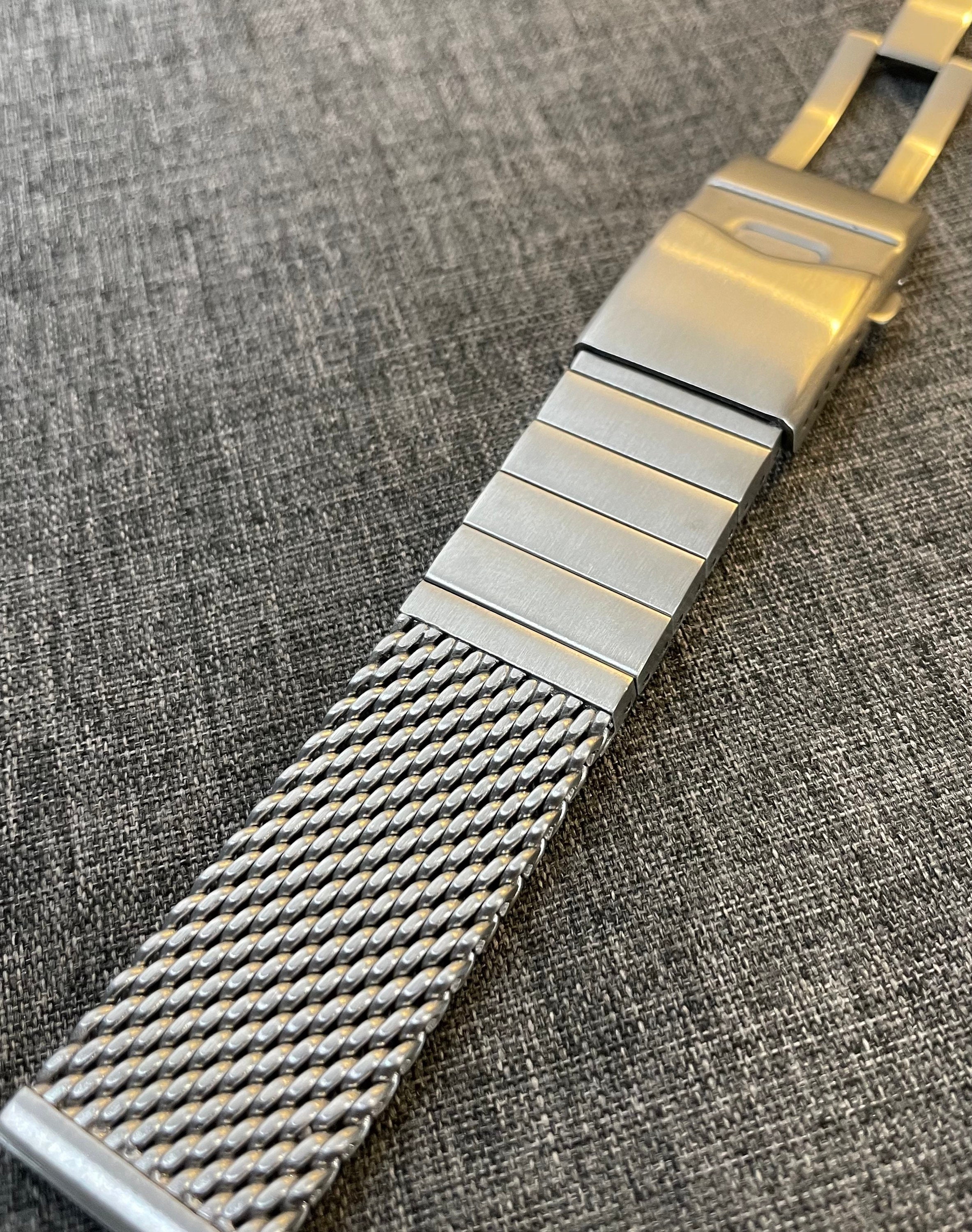 Bracelet de Montre en Maille Métallique pour Femme et Homme Bracelet Tissé en Acier Inoxydable