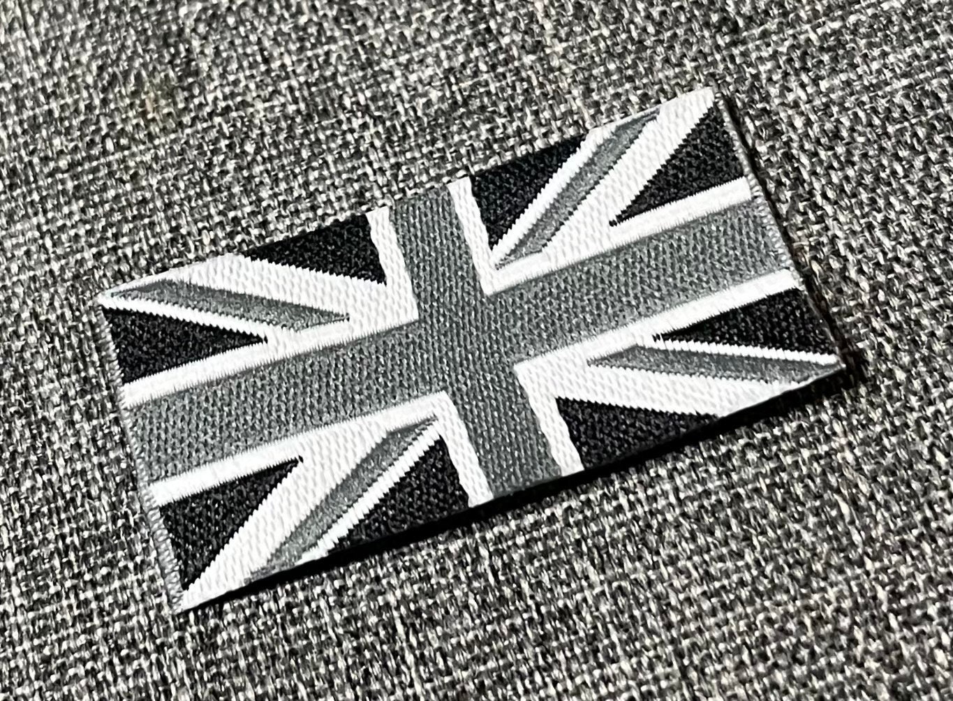 Ukraine Flag British Union Jack Patch Black United Kingdom Flag