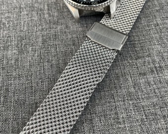Premium 316L Edelstahl Milanese Mesh Uhrenarmband / Doppelte Sicherheitsschließe / 18/20/22 mm