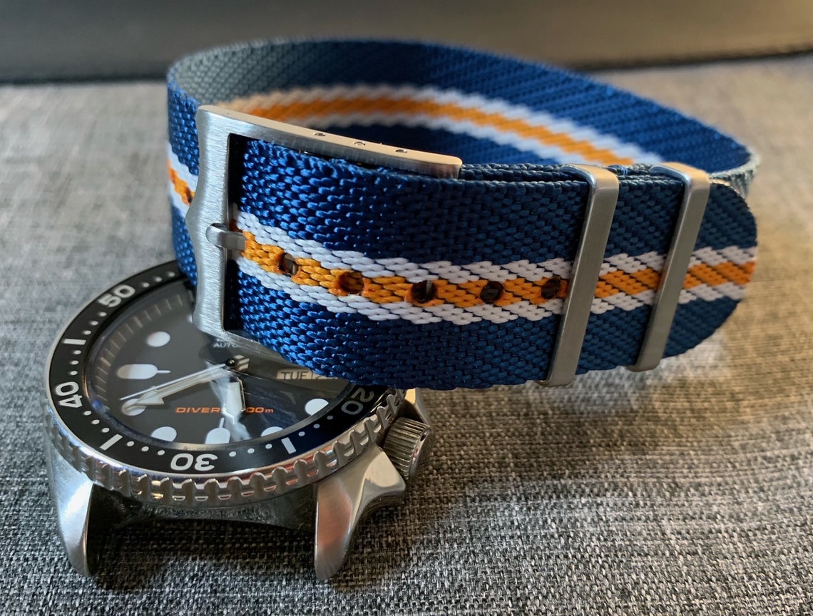 Premium Single Pass Tudor Nylon Watch Strap / Blueorange Etsy Australia