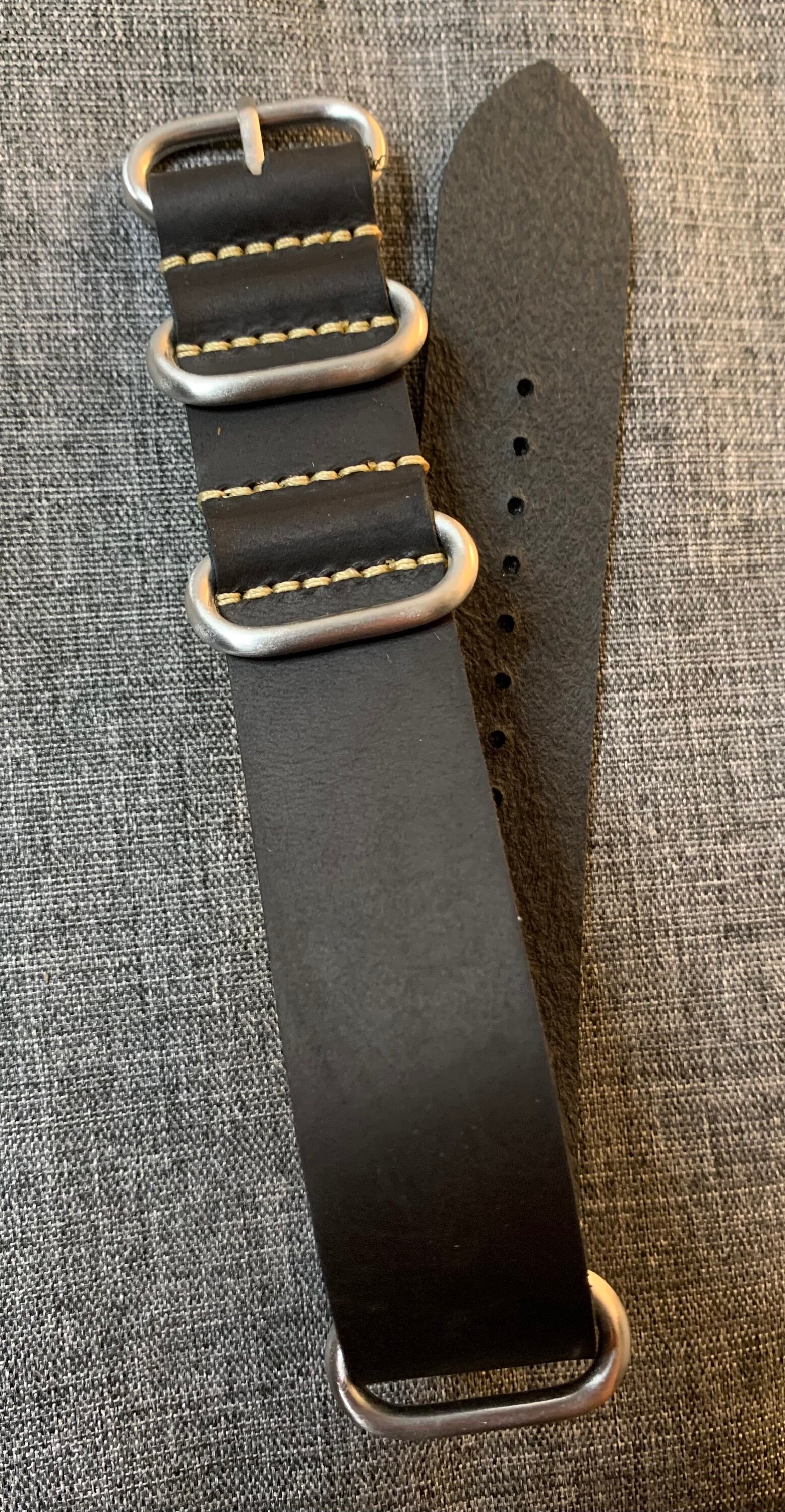 Cinturino per orologio in pelle,Strap artigianale militare band 18/20/22/24 mm