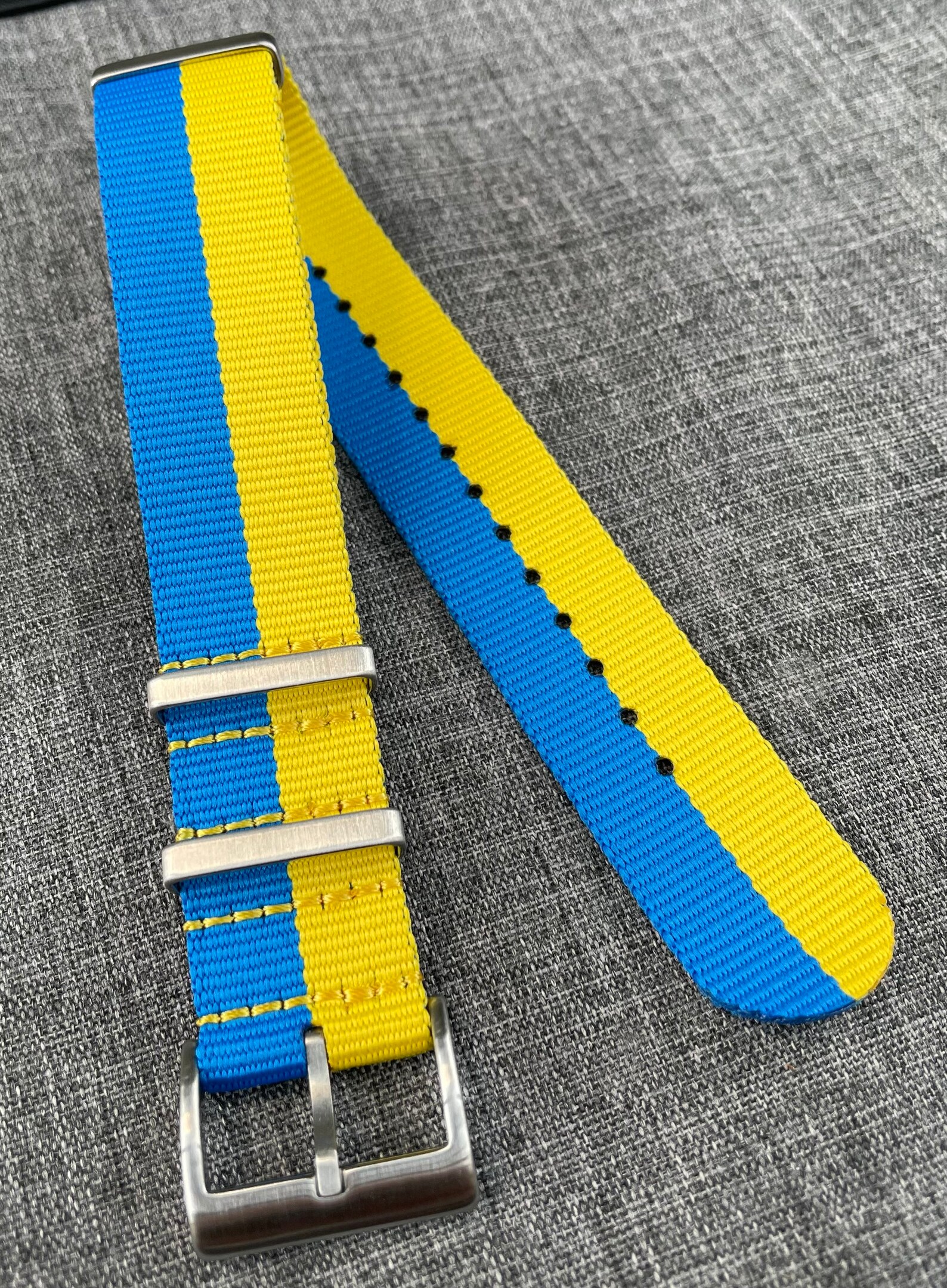 Exclusive Ukraine Nylon Watch Strap / Patriotic Blue Yellow / Etsy