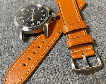 Italian Leather – Premium Vintage leather watch strap - Orange Tan 18/20/22mm