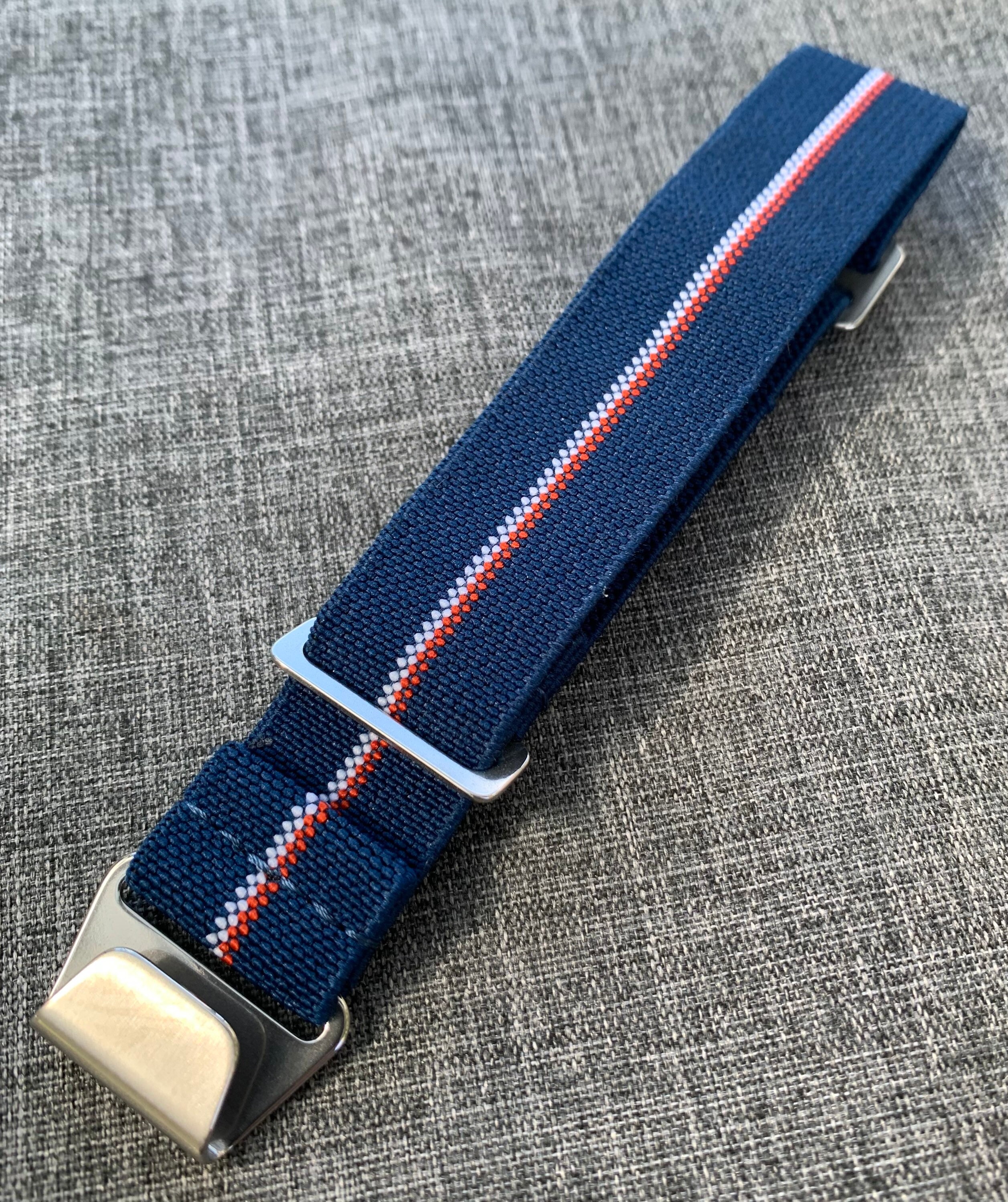 Marine Nationale Watch Strap / Blue Orange White / Stainless Etsy