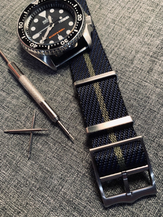 Seiko Blue Nylon Watch Strap