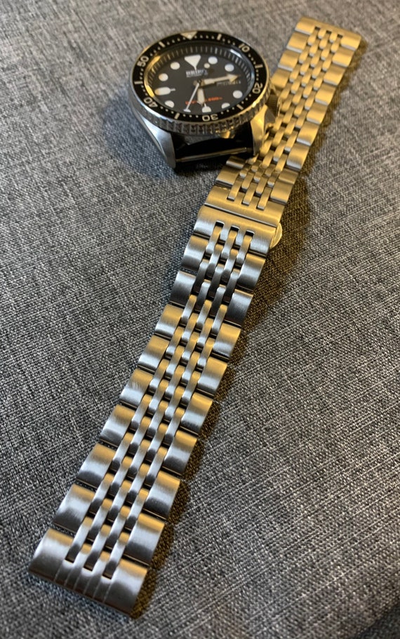 22mm Jubilee Stainless Steel Bracelet Watch Strap For Seiko King turtle  watch