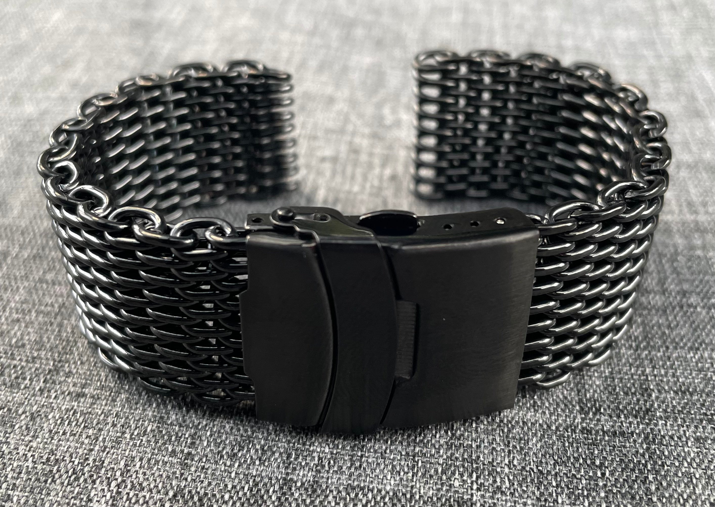 Black shark mesh watch band sale
