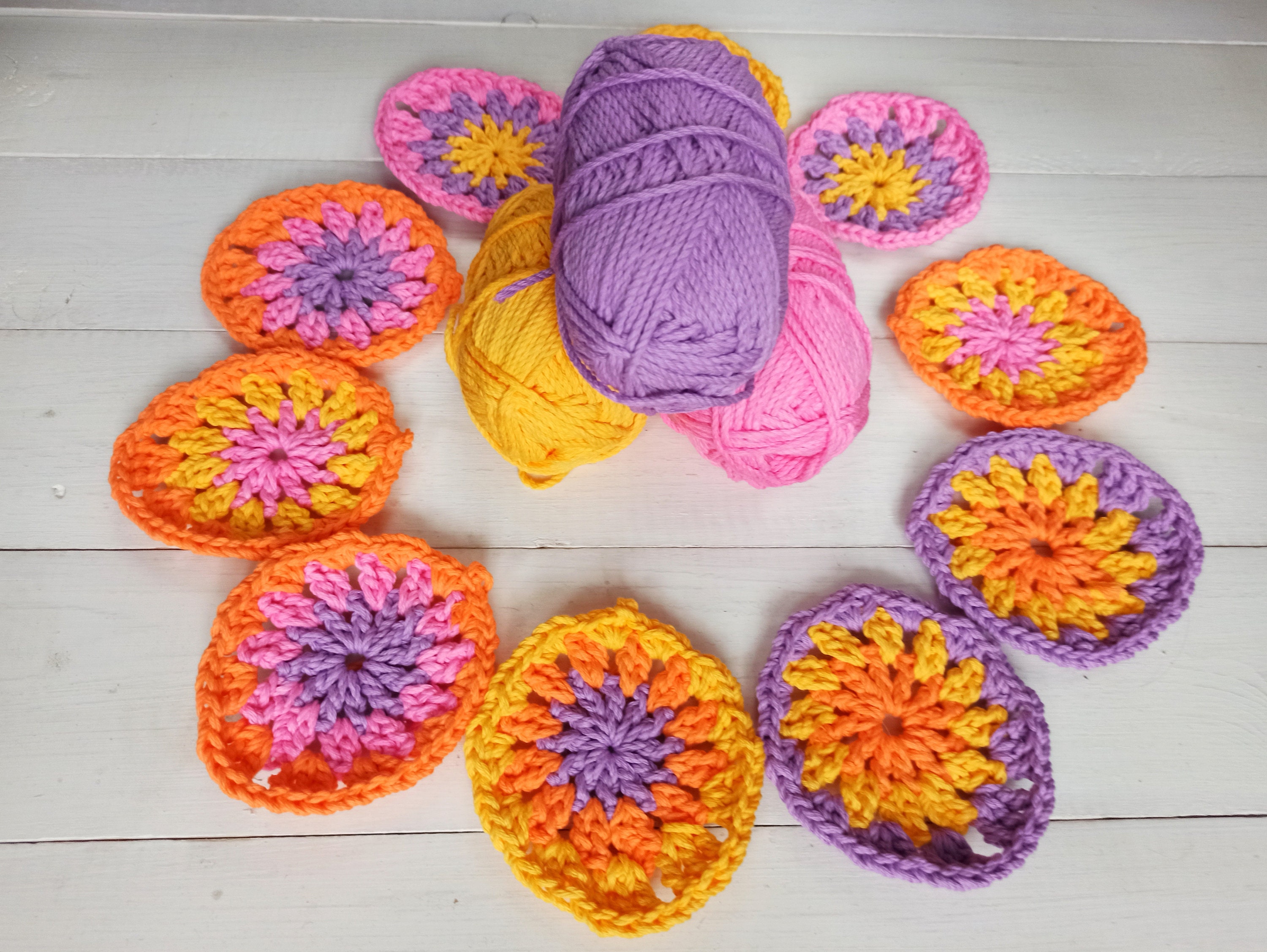 Easter Egg Coasters set Crochet Coasters for cups Easter Etsy