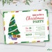 Christmas Party Invitation With Tree, Downloadable Printable Art ...