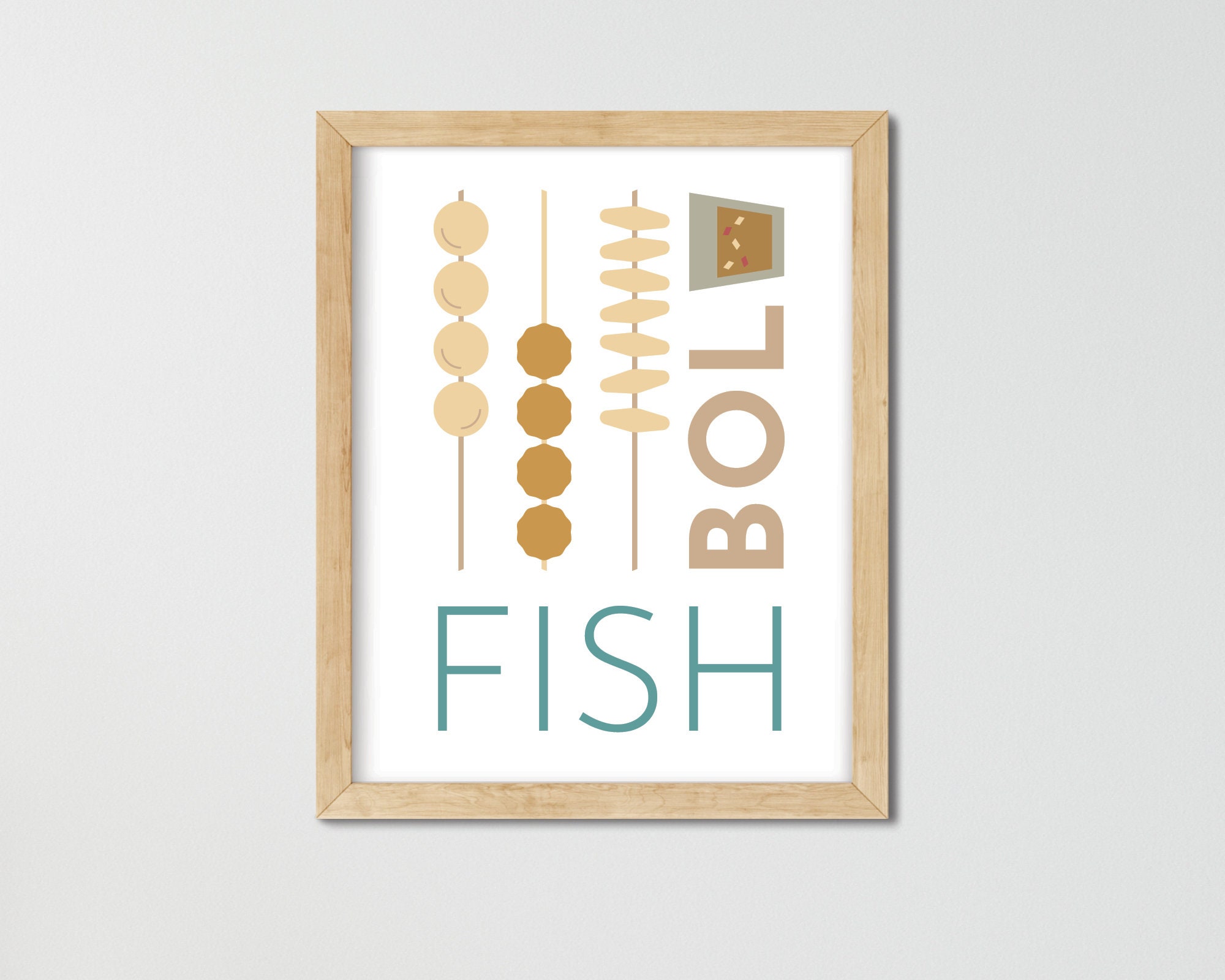 Filipino Street Food Printable Art Set, Set of 6, Philippines Wall