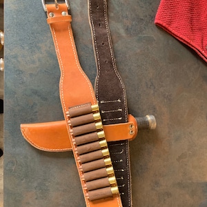 Shell belt with knife sheath