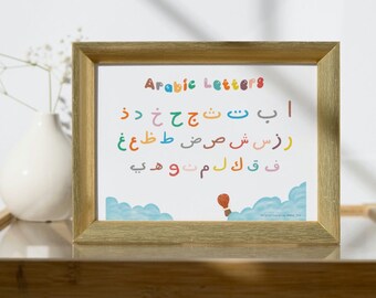 The Arabic Alphabet, beautifully illustrated, great way to introduce the Arabic letters to young ones. Simple but attractive illustration.