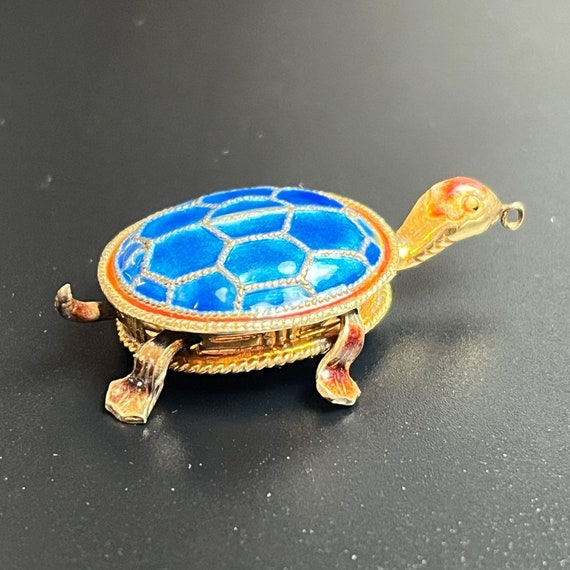 Chinese Export Cloisonne Turtle Pendant - Articul… - image 1