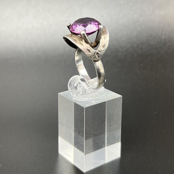Sterling Ring Size 6.75 Lab Created Color Change … - image 8
