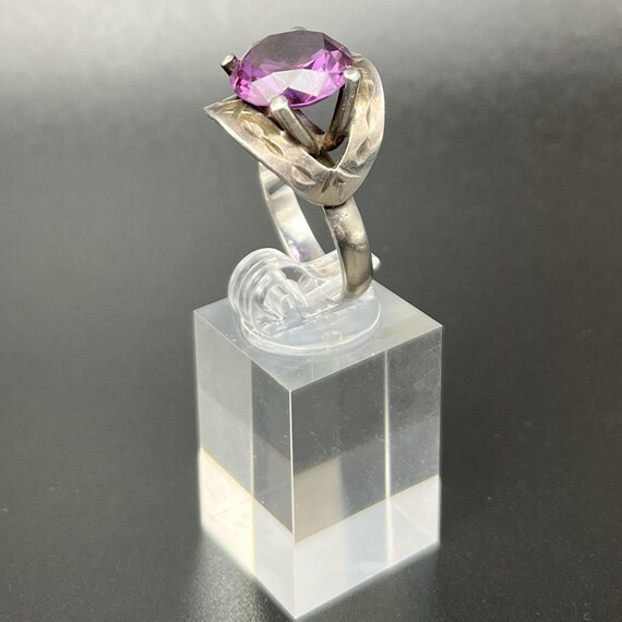 Sterling Ring Size 6.75 Lab Created Color Change … - image 9