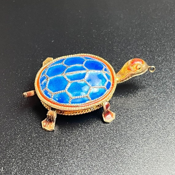 Chinese Export Cloisonne Turtle Pendant - Articul… - image 7