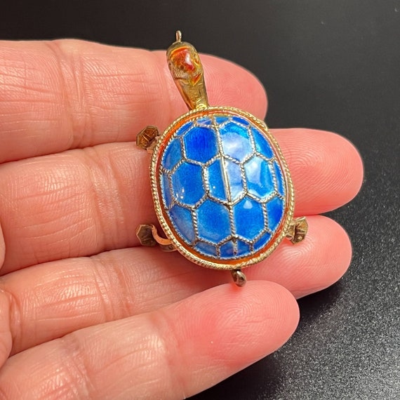 Chinese Export Cloisonne Turtle Pendant - Articul… - image 2