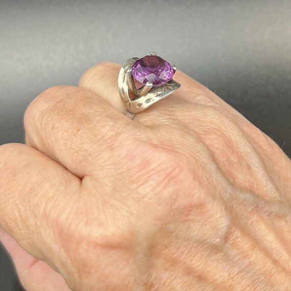 Sterling Ring Size 6.75 Lab Created Color Change … - image 5