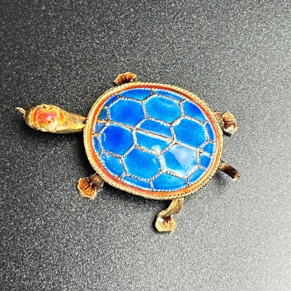 Chinese Export Cloisonne Turtle Pendant - Articul… - image 4