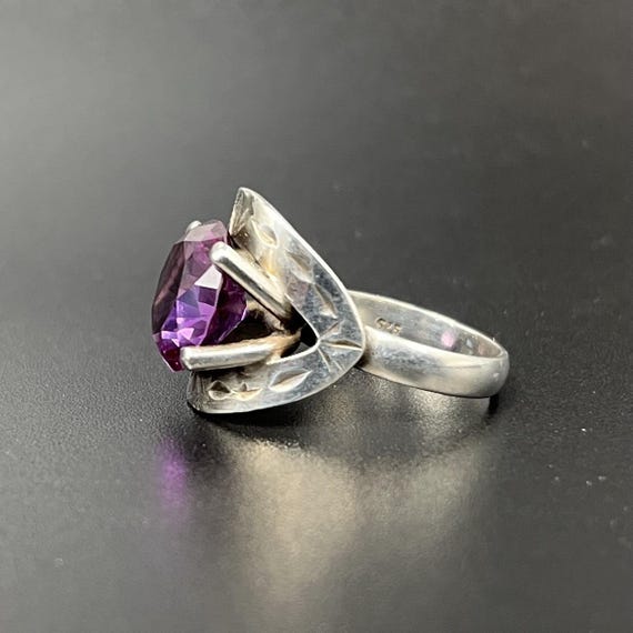 Sterling Ring Size 6.75 Lab Created Color Change … - image 6