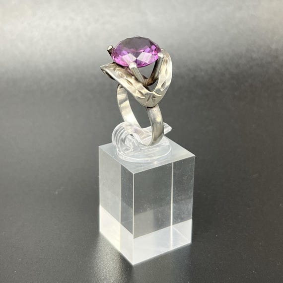 Sterling Ring Size 6.75 Lab Created Color Change … - image 2
