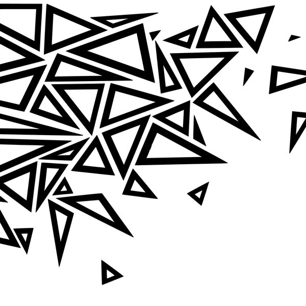 Geo Triangles Digital Design, Digital Images Compatible with Cricut, png form