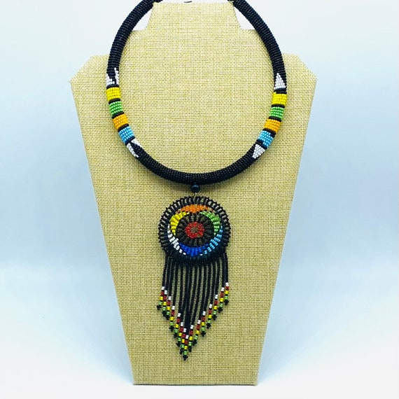 Colorful African Beaded Necklace