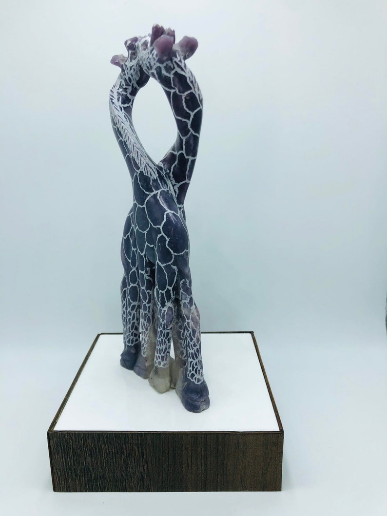 \u201cKissing Giraffe Couple\u201d AFRICAN ART Shona Stone Sculpture