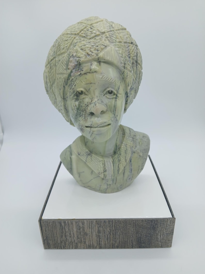 Authentic African Shona Stone Sculpture Titled the Village Princess by