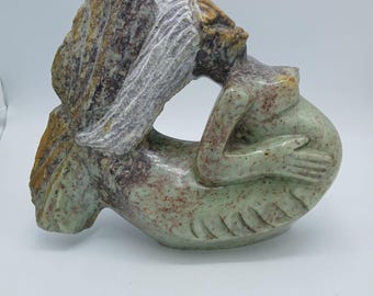 AFRICAN ART / Shona Stone Sculpture: “The Mermaid Lady” Farai Tawengwa