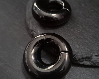BLACK CHUNKY HOOP Earweights ab 25 Euro  *best gift idea for man woman all genders alternative punk witchy girls*