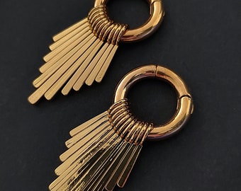 GOLDCOLORED SUN GODDESS Hoop Earweights ab 27,50 *best gift idea for man woman all genders alternative punk witchy girls*