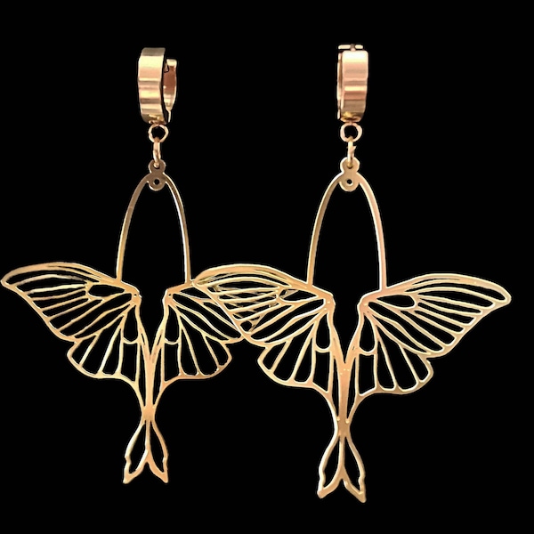 Goldcolored Luna Moth Earrings ab 12,50 Euro