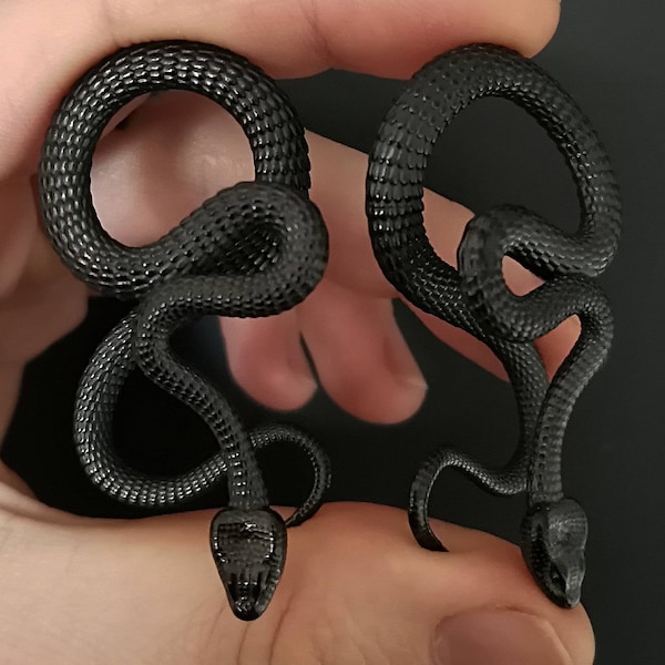 BLACK SERPENT HANGERS Earweights Snake ab 25 Euro *best gift idea for man woman all genders alternative punk witchy girls*